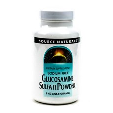 SOURCE NATURALS Glucosamine Sulfate補充粉, 1個, 226.8克