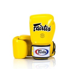 Fairtex 經典款真皮拳擊手套 BGV1, 8oz, 黃色