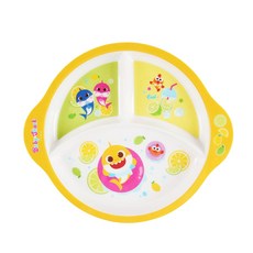 핑크퐁 아기상어 유아간식 멜라민식판 세척쉬운 3세 칸칸, 상세페이지참조