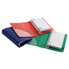 Oxford 인덱스 카드 바인더 블루 그린 레드 묶음 팩 디바이더 포함 7.62cm x 12.7cm 50개 1개 (73570) 142977