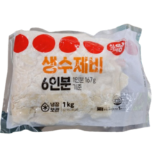 식자재왕 생수제비 6인분 (냉장), 3개, 1kg