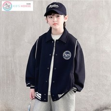 키즈목마 남아 봄 가을 키즈 야구점퍼 초등생 주니어 캐주얼 스타디움 자켓 877