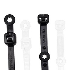 타이원 케이블타이 A타입 / B타입 피스 새들 전선 선정리 배선 CD관 정리, 화이트, 300개, B타입_백색 270mm 300개입