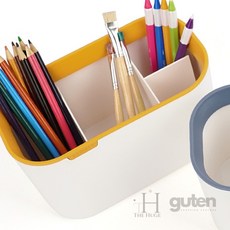 더휴즈 서랍 연필꽂이 데스크 오거나이저 펜꽂이, 프러시안 블루, 프러시안블루, 1개