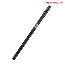 6 홀 플루트 C/D 키 아일랜드 휘슬 주석 페니 금속 악기 바람 뮤지컬 초보자 액세서리, [01] D Key Black, 1개