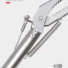 伸縮捕蛇夾 補蛇夾 黃鱔夾 不銹鋼夾 螃蟹夾 抓夾 趕海夾 夾蛇夾黃鱔神器, 黃鱔夾專用彈簧, 1個