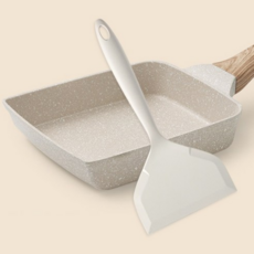 대형 계란말이팬 실리콘 뒤집개 세트 베이지, 1세트, 18.5cm