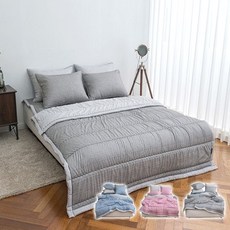 드림 소프트 마이크로 간절기 이불베개세트Q 블루