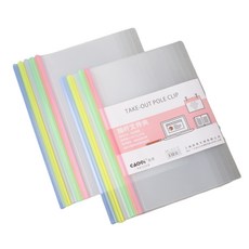 A4拉桿資料夾 透明加厚 文具 辦公用品, 顏色隨機, 1個, 顏色隨機