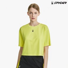 스파이더 여성 트레이닝 크롭 티셔츠 SPGFCNRS252WNYL EHZ984 JJL932