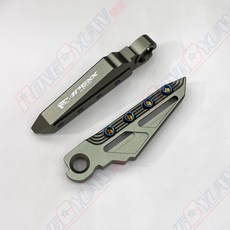 榮銓APEXX飛旋踏板 適用六代戰 MMBCU DRG FORCE 勁戰 鈦合金 鍍金 CNC, 軍綠色,通用型