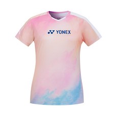 YONEX 221TS012F 女款羽毛球短袖T恤粉色