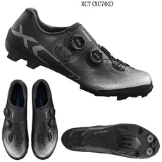 Shimano SH XC7 MTB 신발 벤트 카본 마운틴 자전거 신발 SH XC701 XC702 MTB 잠금 운동화 XC7 사이클링 신, 05 42, 02 black