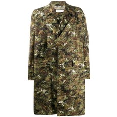 랜덤아이덴티티 카무플라주 프린트 싱글 브레스티드 코트