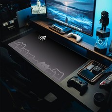 게이밍 장패드 고양이 캐릭터 마우스패드 방수코팅 300X800X3MM, 1개, 점차적으로 변화하다.