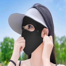 초록상점 풀페이스 마스크 uv차단마스크, 블랙