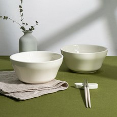 시라쿠스 뉴욕 킹스인 브랜드 예쁜 그릇 면기, 화이트(백지), 2P