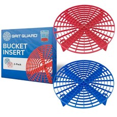 Grit Guard 오리지널 레드/블루 버킷 인서트 (2팩) | 직경 25.4cm(10인치) 세차 가드 및 디테일링용 11.9 15.2 18.9 18.9L(3.5 4, Blue & Red