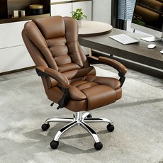 ANYOU 의자 사무용 의자 학생 의자 e스포츠 의자 앉아서 누울 수 있는 의자, 브라운 페달