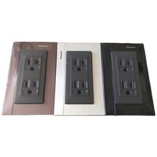 Panasonic國際牌GLATIMA系列接地雙插座蓋板 WTGFP1512S/WTGFP1512A 雙孔插座面板, 1個