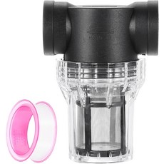 uxcell 압력 세척기 필터 3/4" NPT Female 실 인라인 메쉬 스트레이너 부착물 야외 정원 입구 물을 위한 실란트 테이프가 있는 스테인리스 스틸 스크린(사이즈:, 100 Mesh