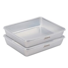 시샘 연마제없는 스텐 사각 트레이 2p 특대, 트레이2p+뚜껑2p, 1세트