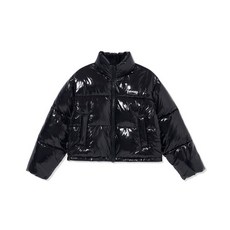 매장정품 트레셔 THRASHER 우먼 글로시 크롭 푸퍼 블랙 TR2404DP71BK 1473305