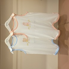 [아가방]강남점*귀여운 토끼와 곰돌이가있는 얇고 부드러운 여름 수면조끼/안심 무형광/배앓이 방지 수면조끼