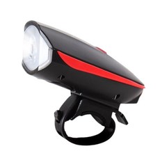 HC 자전거 전조등 전자벨 LED 라이트 무선 USB충전식 방수, 1개