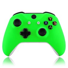 Xbox One S/X 컨트롤러용 익스트림레이트 블랙 소프트 터치 프론트 하우징 쉘 케이스 무선 컨트롤러 모델 1708용 편안한 교체 키트 페이스플레이트 커버, Neon Green