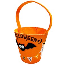 萬聖節糖果提桶 手提袋 擺飾 - 兒童派對糖果收納必備，節慶裝飾增添氣氛, 可愛蝙蝠提桶, 1個