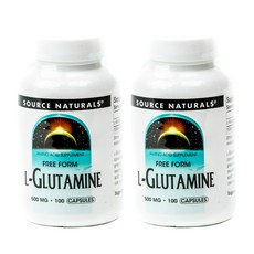 소스내츄럴스 L-글루타민 500mg 글루텐 프리 무설탕 캡슐, 100개입, 2개, 100정