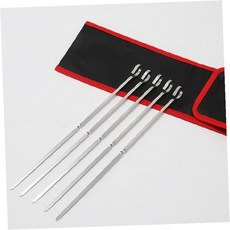 야외 스테인리스 긴꼬치 12p 세트 캠핑 고기구이 숯불구이 야외활동 가정용, 1개, 1g