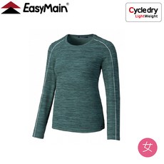 EasyMain 衣力美 台灣 女 排汗長袖T恤《深湖水》