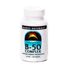 SOURCE NATURALS B-50複合補充錠 50mg, 1個, 100 件