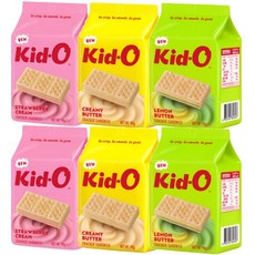 키도 과자 크래커 크리미버터90g(2개)+레몬버터90g(2개)+딸기크리미90g(2개) 3종 세트 샌드위치 비스킷 사무실 간식, 90g