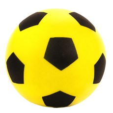 유치원 체육활동 고탄성 안전폼 미니 축구공 유아, 1개, 옐로우