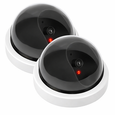 LED 점멸 더미 CCTV 카메라 가짜 보안카메라, 2개, 화이트