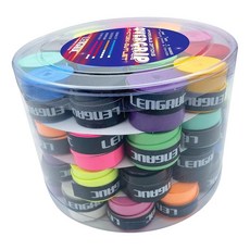 LENGAUC 라켓 그립 테이프 점착성 오버그립 피클볼 패들 테니스 배드민턴 60팩 스웨트밴드 흡수 신축성 있는 미끄럼 방지 프로텍터 핸들 오버그립. 60팩 0.0