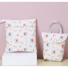 모어블리 방수 기저귀 파우치 2종세트, 수박코끼리