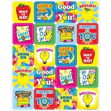 Carson Dellosa Winning Words Stickers - 120pc Way to Go Brilliant Super Job Shine On Colorful F