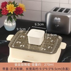 bear 小熊 食品級陶瓷蒸碗 帶蓋輔食蒸蛋羹電蒸鍋專用碗, 1個, 帶蓋-單個裝 1正碗 電蒸鍋專用,食品級純白 高溫陶瓷碗