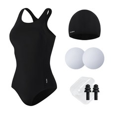 누이브 여성용 시그니처 실내 레이서백 로우컷 원피스 수영복 5종