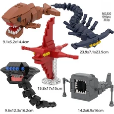 서브노티카 블록 블루프 해양 괴물 먹이먹는 엘 그란 마하 장난감, 06 트랜스 라이트 블루