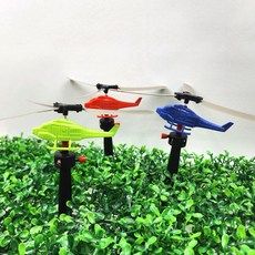 [무료배송/당일배송] 헬리콥터모양 플라잉 줄담김프로펠러 야외놀이 장난감 [엘리빅마켓], 3개, 랜덤