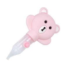 아기 콧물청소기 수동식 역류방지펌프식 통코기, 곰돌이 핑크(누드), 1개