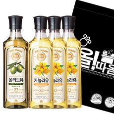 해표 카놀라유 500ml 3개 + 올리브유 500ml 1개, 1세트