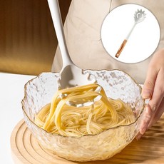 丹丹悅生活 木柄耐高溫矽膠撈麵勺 不傷鍋 撈麵神器 撈麵條 麵勺 撈麵漏勺, 如附圖, 1個