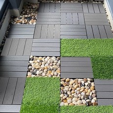 조립식 마루 베란다 바닥재 타일 원목 발판 야외 테라스, 1개, 월넛