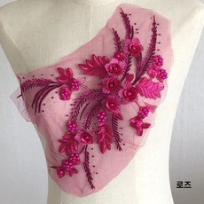 셀프 드래스 꽃 스팽글 패치 DIY 자수 레이스 수선 재료 부착 장식